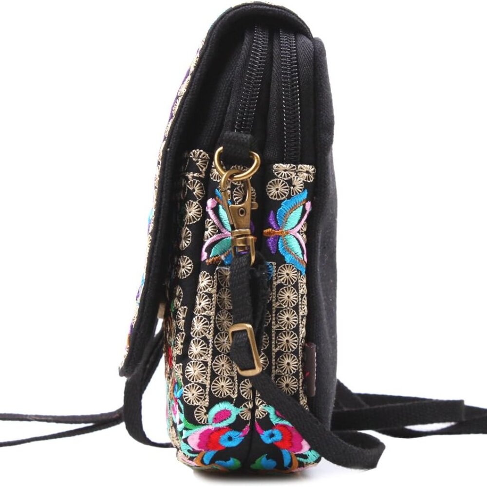 Embroidered Cute Mini Crossbody Bag For Women Small Handbags Wristlet Wallet Bag View 4
